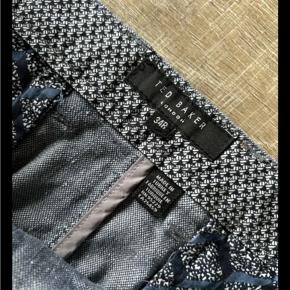 Ted Baker Men’s Linen Blend Shorts 34 Casual Summer Walking Travel Blue - Picture 2 of 8